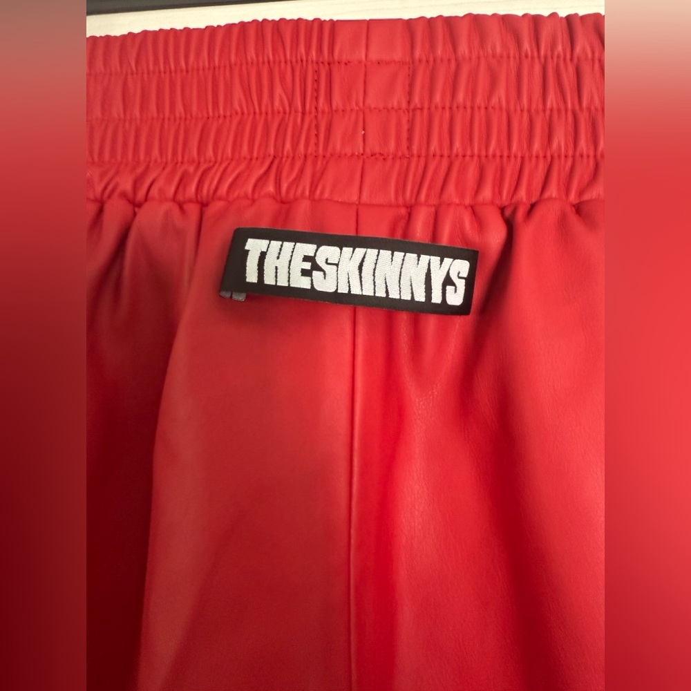 The Skinny’s Red faux leather Women's boxer Shorts size small - Picture 5 of 10